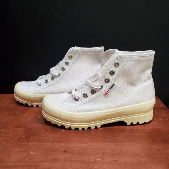 SUPERGA High Top Size 6 Alpina Shiny Gum 2341 Shoes Sneakers - Picture 11 of 12